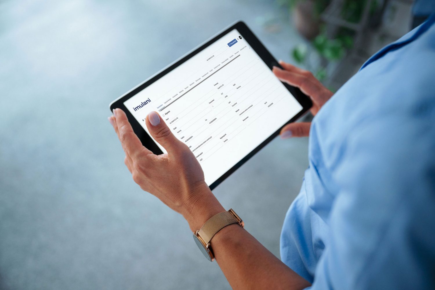 All in One Dashboard von imulani auf Tablet-Display